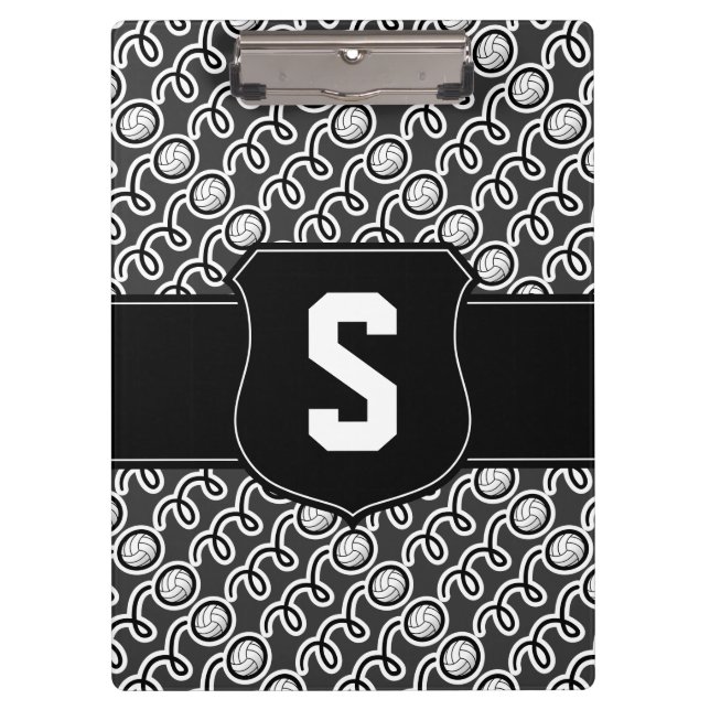 Volleyball coach clipboard | Personalized monogram (Front)