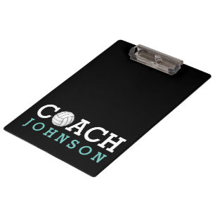 Volleyball Coach Custom Name Clipboard