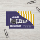Volleyball Coach - Dark Purple & Yellow