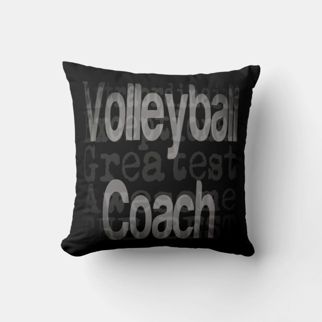 Volleyball Coach Extraordinaire Throw Pillow (Front)