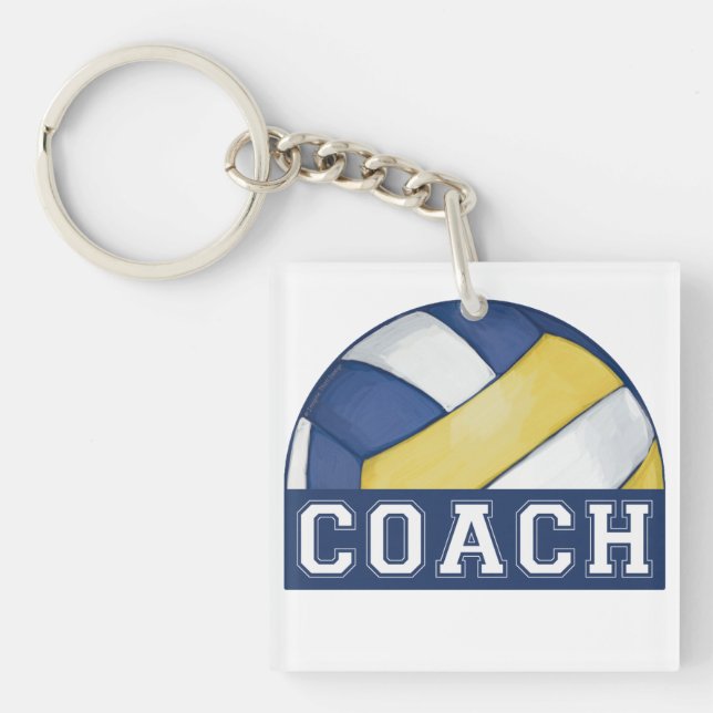 Volleyball Coach Keychain (Front)