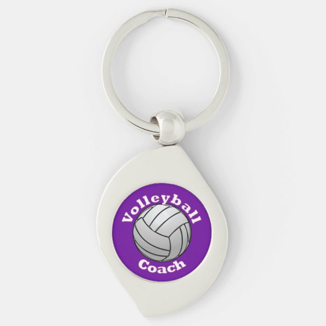 Volleyball Coach Keychain (Front)