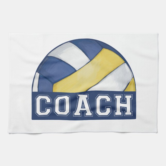 Volleyball Coach Kitchen Towel (Horizontal)