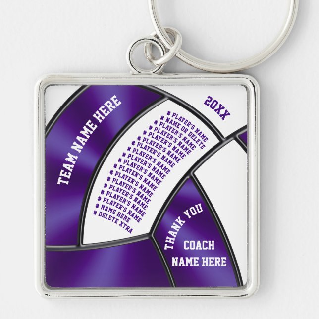 Volleyball Coach Personalized Volleyball Keychains (Front)