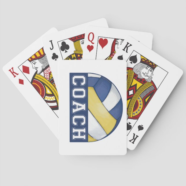 Volleyball Coach Playing Cards (Back)