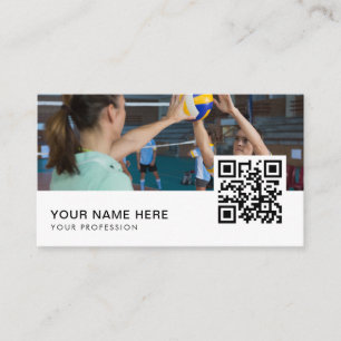 Volleyball coach QR Code  Business Card