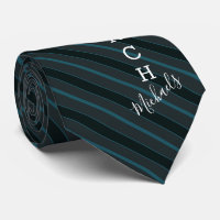 Volleyball Coach Signature Name Teal Striped