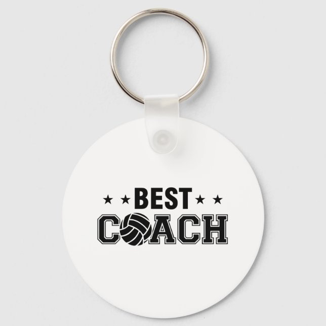 Volleyball Coach | Team Sport Training Gifts Keychain (Front)