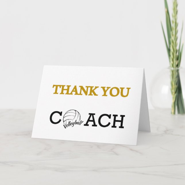 Volleyball Coach Thank you card (Front)