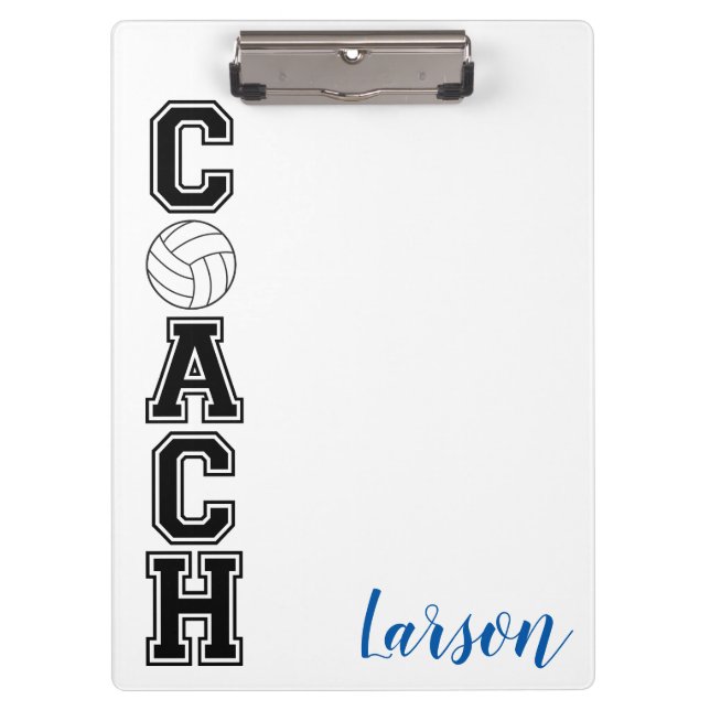 Volleyball coach thank you gift clip board! clipboard (Front)