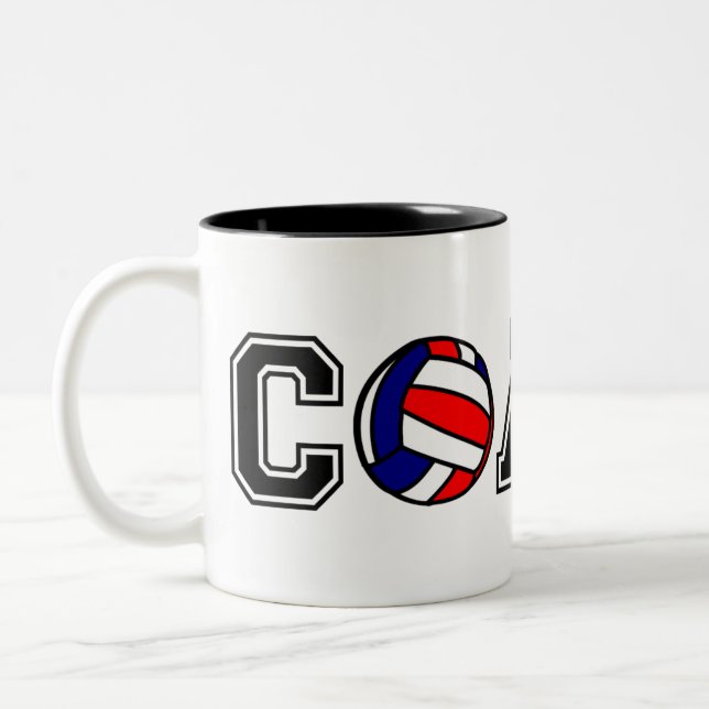 Volleyball coach thank you gift coffee mug (Left)