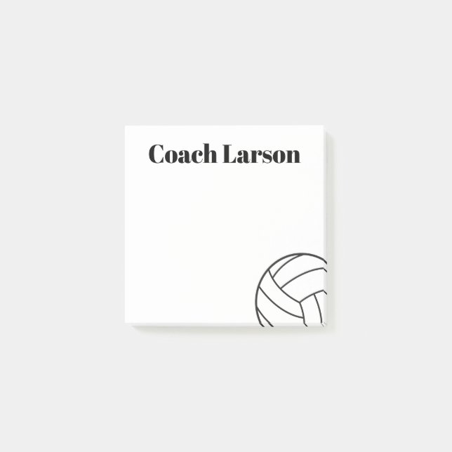 Volleyball coach thank you gift sticky notes! post-it notes (Front)