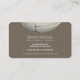 Volleyball Coach   Trainer Practice Lessons Business Card