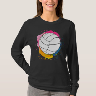 Volleyball Colour Splash Ball Colourful Volleybal T-Shirt