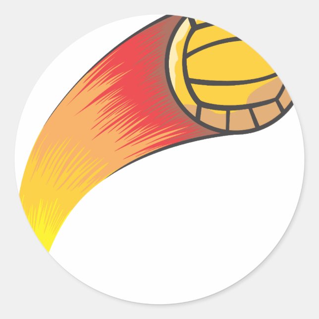 Volleyball Comet Classic Round Sticker (Front)
