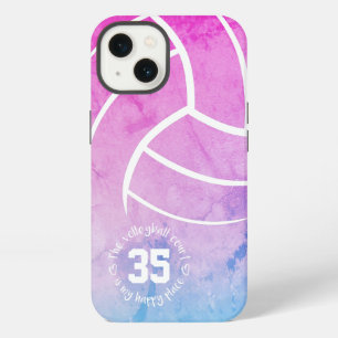 volleyball court my happy place girly pastels iPhone 13 case
