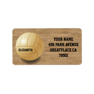 Volleyball Custom Ball Address Label