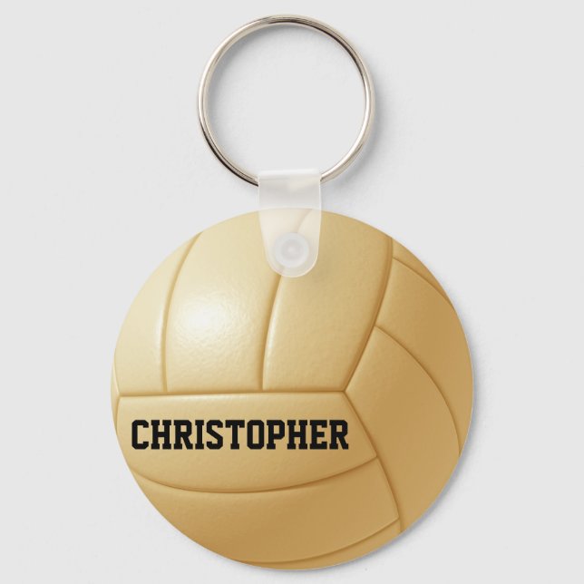 Volleyball Custom Ball Keychain (Front)
