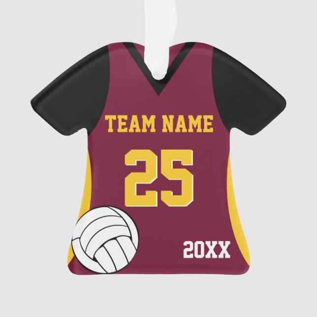 Volleyball Custom Colors Ornament (Front)