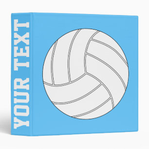 Volleyball Custom Colour and Text Three-Ring Binde Binder