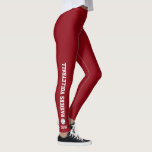 Volleyball Custom Leggings Team Name Monogram<br><div class="desc">Awesome custom leggings for you or your entire volleyball team. Your team name runs up the legs and your monogram, name or number is positioned just above the ankle. You can also change the background colour to match your team uniform/colours - just click on "customize it" and then the small...</div>