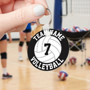 Volleyball Custom Team Name Colour & Player Number Keychain