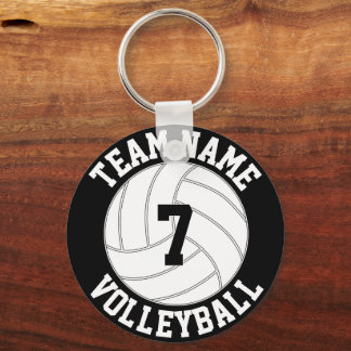 Volleyball Custom Team Name Colour & Player Number Keychain
