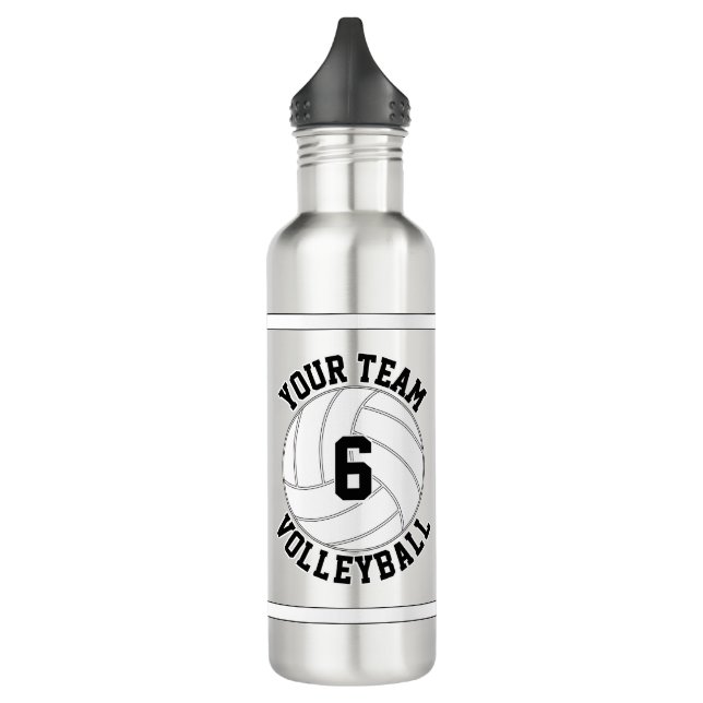Volleyball Custom Team Name & Player Number Sports 710 Ml Water Bottle (Left)