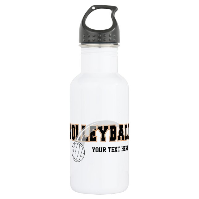 Volleyball (customizable) 532 ml water bottle (Front)