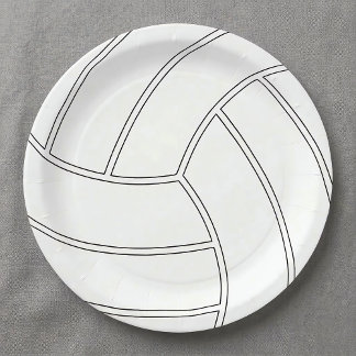 Volleyball Customizable Paper Party Plates