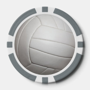 Volleyball customizable poker chips
