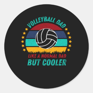 Volleyball Dad  - Cool Fathers Day Gift Classic Round Sticker
