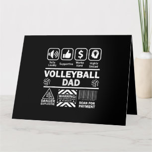 Volleyball Dad Funny Contents of Sports Father Card