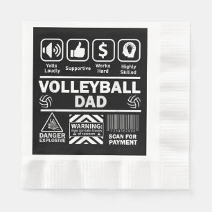 Volleyball Dad Funny Contents of Sports Father Napkin