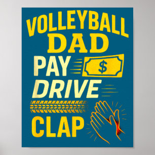 Volleyball Dad - Funny Proud Father Player  Poster