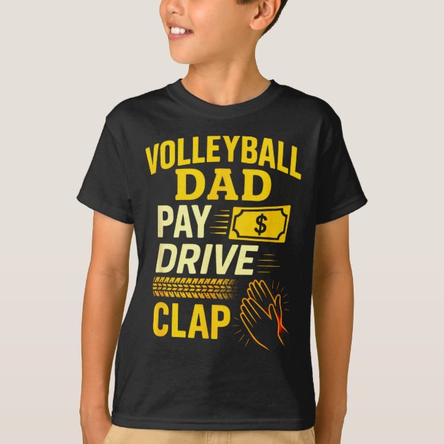 Volleyball Dad - Funny Proud Father Player  T-Shirt (Front)