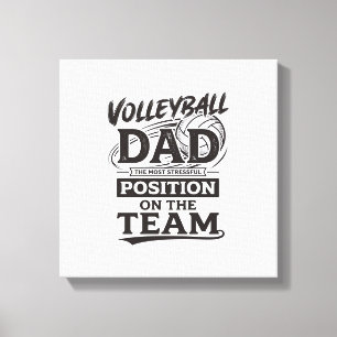 Volleyball Dad Funny Vintage Team Position Shirt_1 Canvas Print