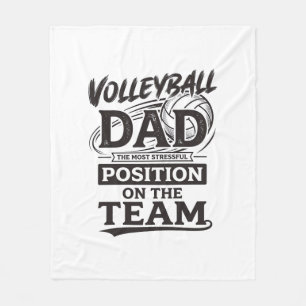 Volleyball Dad Funny Vintage Team Position Shirt_1 Fleece Blanket