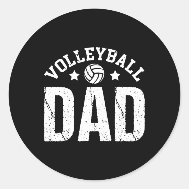 Volleyball Dad Funny Volleyball Player Father39s D Classic Round Sticker (Front)