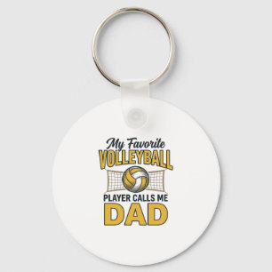 Volleyball Dad My Favourite Player Calls Me Dad De Keychain