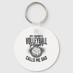 Volleyball Dad My Favourite Player Calls Me Dad De Keychain