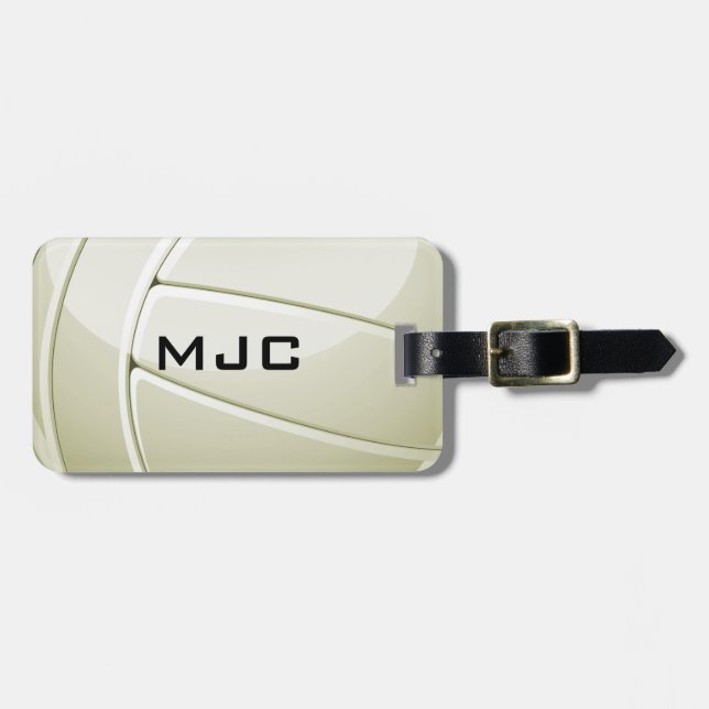 Volleyball Design Luggage Tags (Front Horizontal)