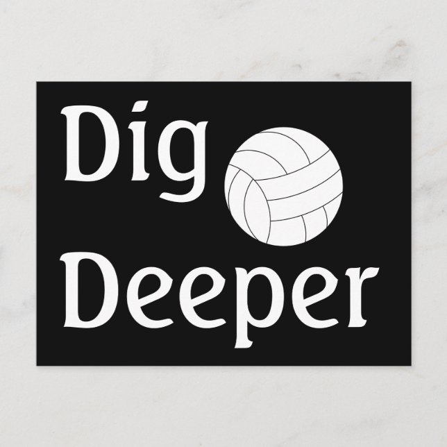 Volleyball Dig It Postcard (Front)