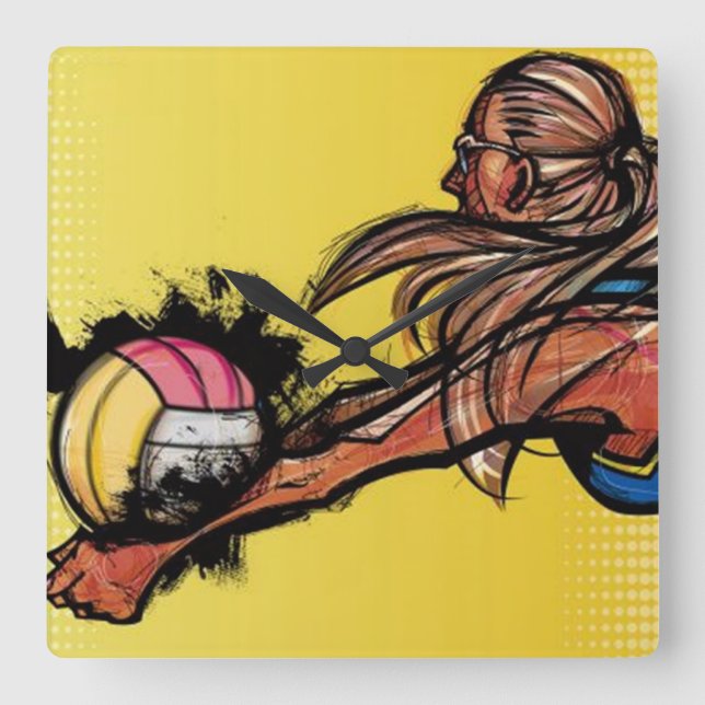 Volleyball DIGG - Wall Clock (Front)