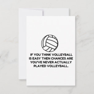 VOLLEYBALL EASY THANK YOU CARD
