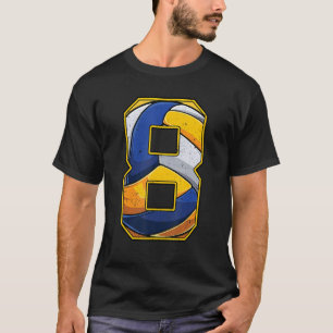 Volleyball Eighth 8th Birthday Boy Girl Eight 8 Ye T-Shirt