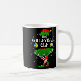 Volleyball Elf Christmas Family Girls Women Elf Sq Coffee Mug