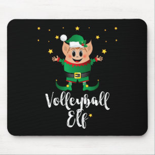 Volleyball Elf Xmas Elves Matching Family Group Ch Mouse Pad