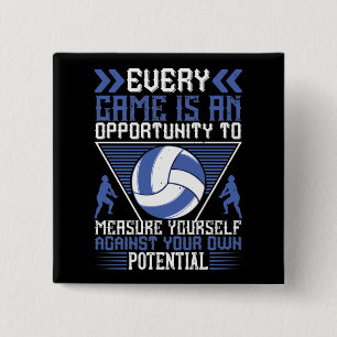 Volleyball -Every Game Is An Opportunity 2 Inch Square Button