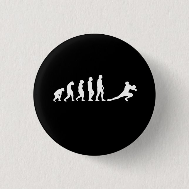 Volleyball Evolution 1 Inch Round Button (Front)
